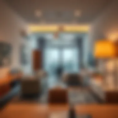Modern studio apartment showcasing interior design