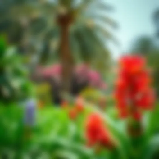 Lush greenery in a Dubai park showcasing vibrant flora