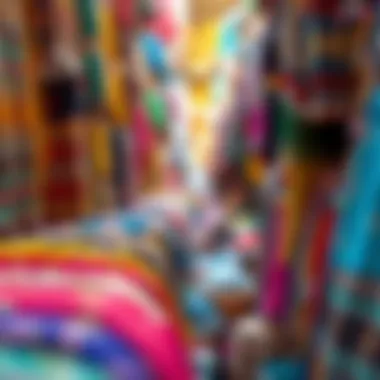 Colorful Textiles at the Souk Vibrant textiles and fabrics in a market