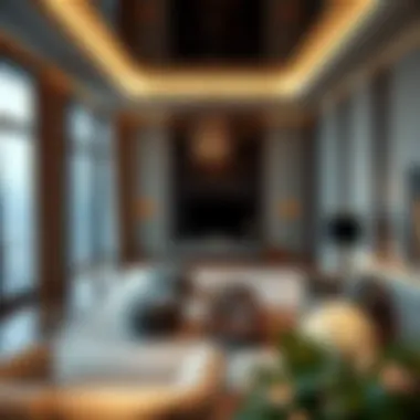 Luxury Suite Interior Luxurious hotel suite with modern decor