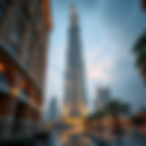 Dramatic view of the Citadel Tower highlighting its unique architectural features