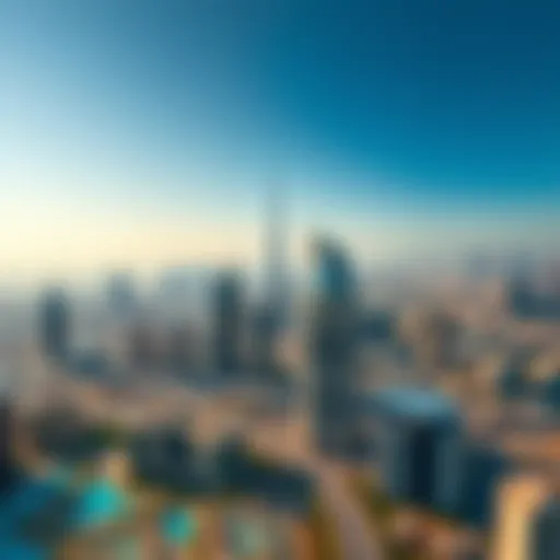 Aerial view of Dubai's skyline showcasing real estate developments