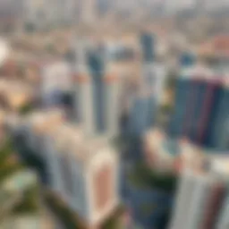 Aerial view of Studio International City showcasing modern architecture