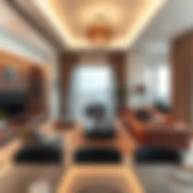 Luxurious apartment interiors in Studio International City reflecting modern living