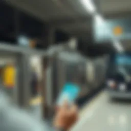 NOL card monthly pass in use at Dubai Metro station