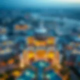 Aerial view of Binghatti's iconic architectural designs