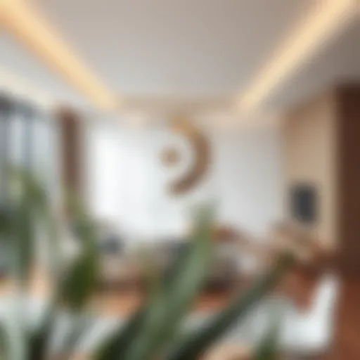 Contemporary living space showcasing minimalist design elements and rich textures