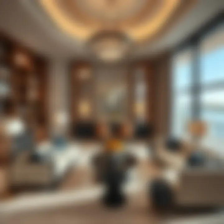 Elegant interior showcasing sophisticated design and opulent furnishings