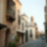 Architectural view of the Al Fahidi Historical Neighborhood showcasing traditional buildings