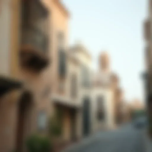Architectural view of the Al Fahidi Historical Neighborhood showcasing traditional buildings