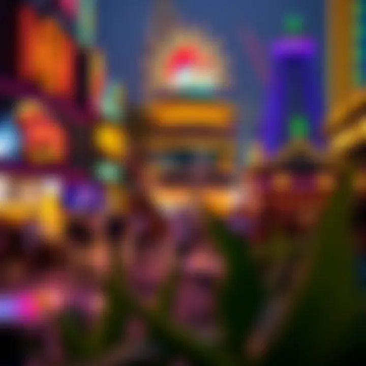 A vibrant view of Dubai's nightlife and entertainment options
