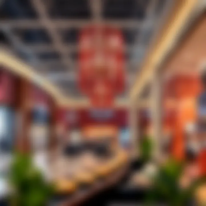 Vibrant retail spaces filled with diverse shopping options within the mall