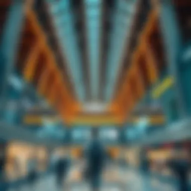 Architectural Marvel of Train Galleria Mall Stunning architectural design of Train Galleria Mall showcasing modern aesthetics