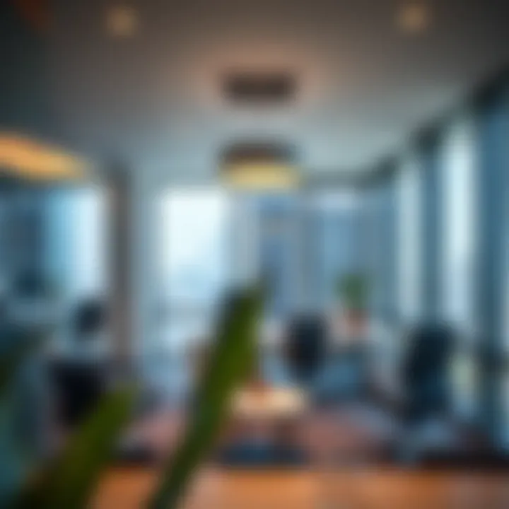 Interior shot of a modern office space within the Zeenah Building