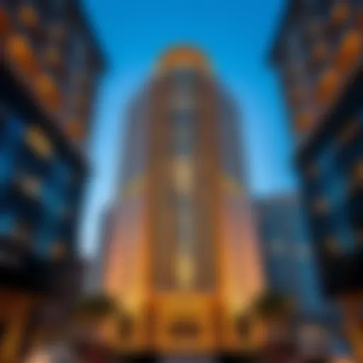 Stunning view of the Zeenah Building showcasing its unique architectural design