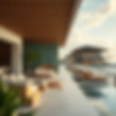 Luxurious beachfront properties near Umbrella Beach, highlighting real estate opportunities