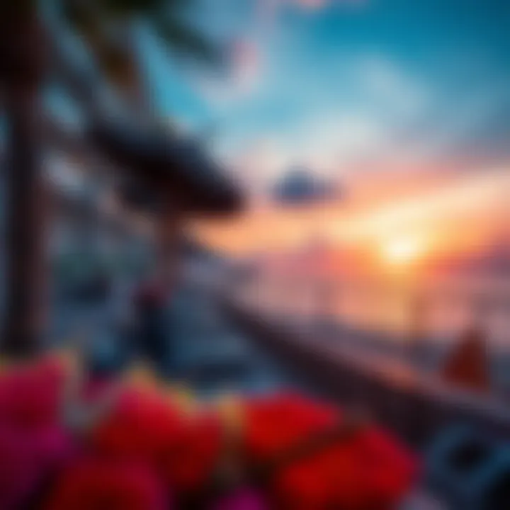 Breathtaking sunset view from Umbrella Beach, emphasizing lifestyle benefits for residents