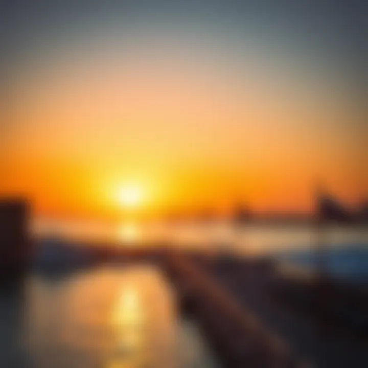 Sunset over Yas Island's waterfront showcasing the beauty of the area and its potential for investment