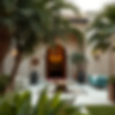 Cultural Elements of Fayed Estate A close-up view of cultural elements integrated into the Fayed estate's design