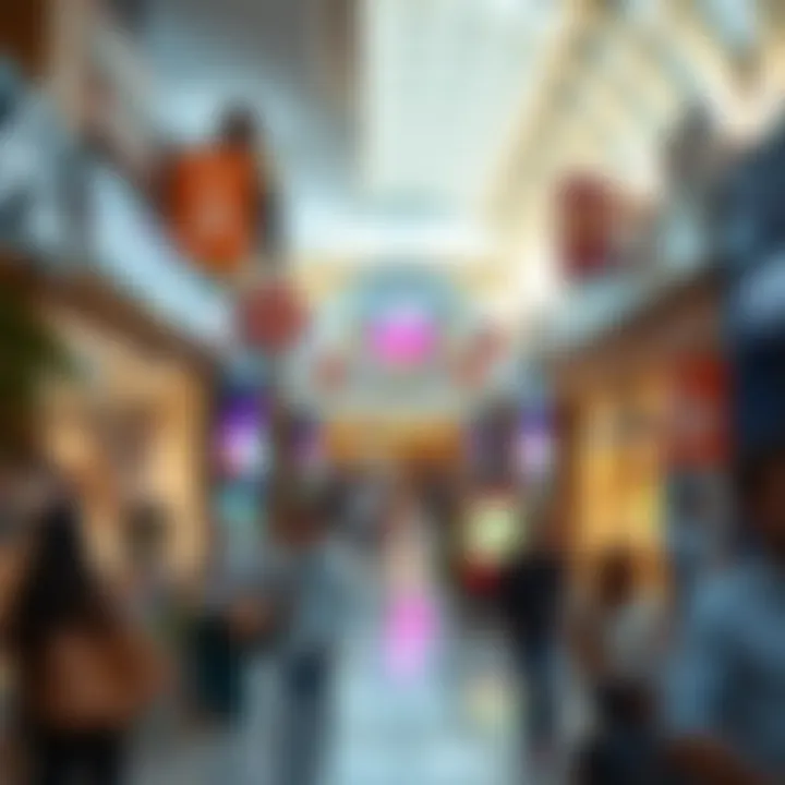 Bustling shopping and entertainment scene in Festival City