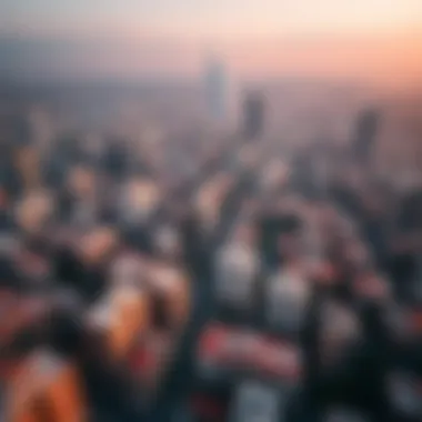 Aerial Perspective of Dubai's Diverse Neighborhoods Aerial view of Dubai neighborhoods