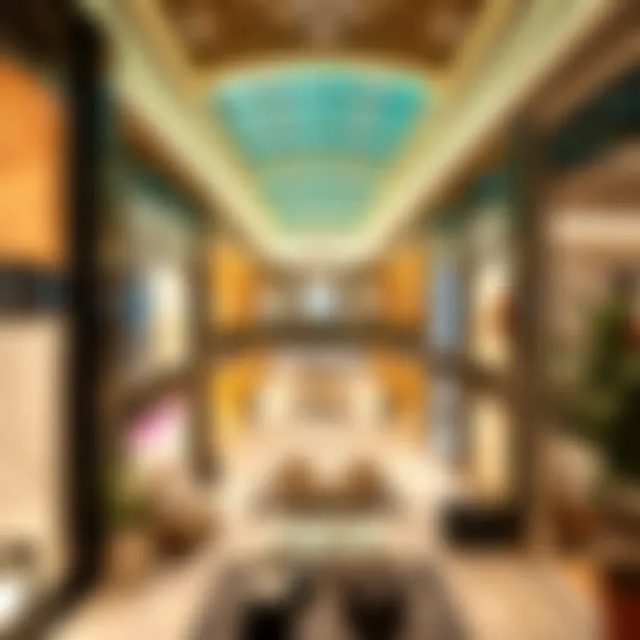 Luxury retail stores within Galleria Mall