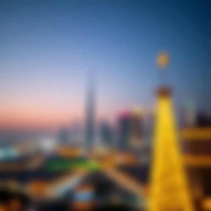 A stunning view of Dubai's skyline during a holiday event