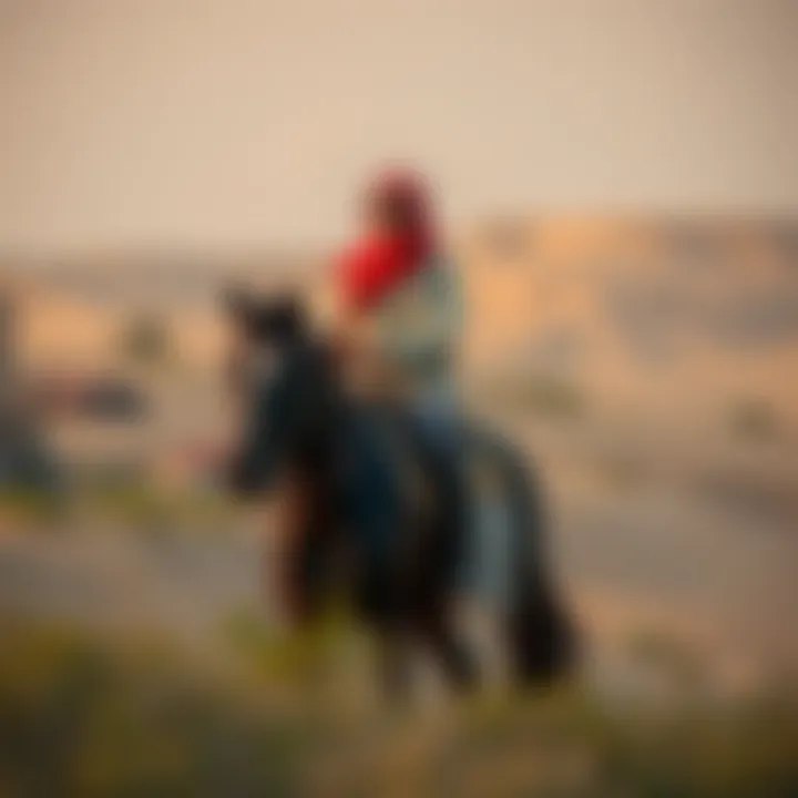 Rider exploring scenic trails on horseback
