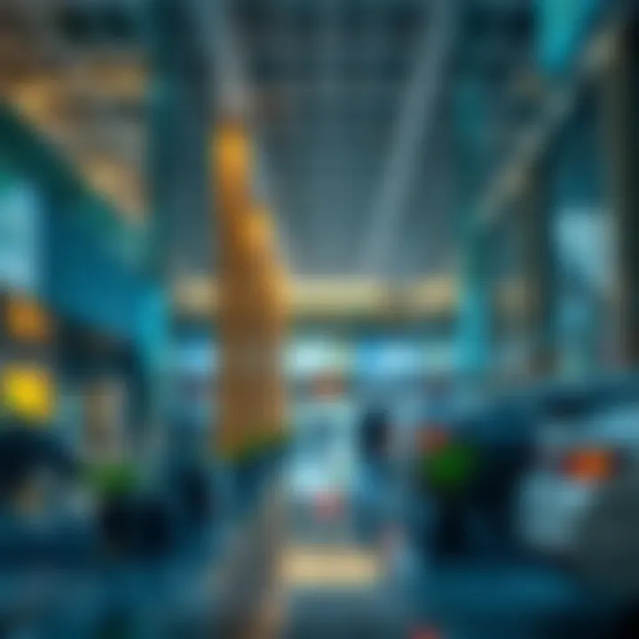 Commercial hub reflecting modern business environment