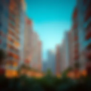 Modern residential buildings in Jaddaf highlighting architectural design