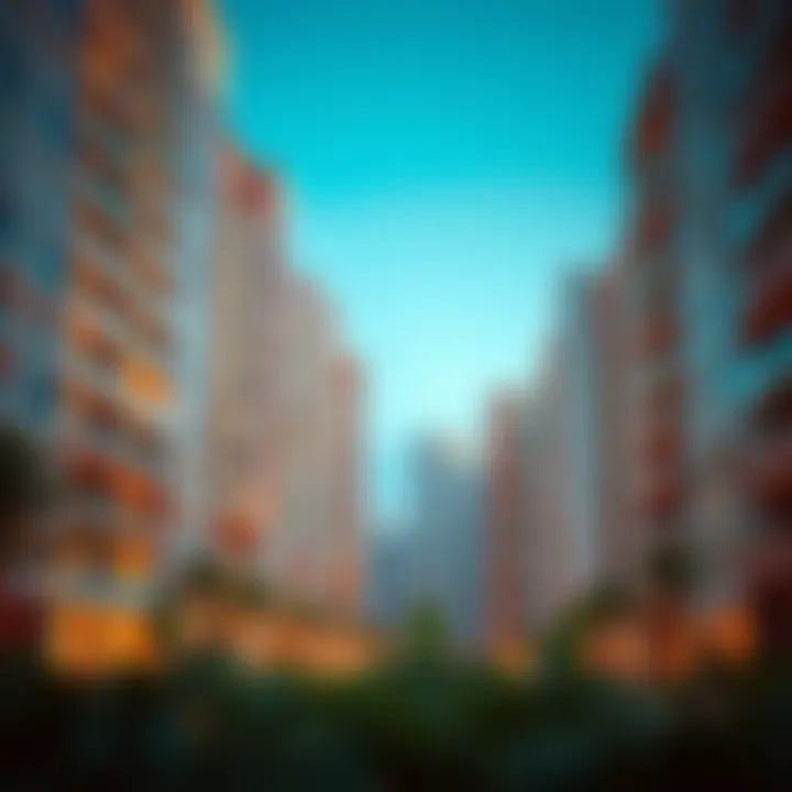 Modern residential buildings in Jaddaf highlighting architectural design