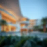 Stunning exterior view of the Jumeirah Pavilion showcasing its innovative architectural design