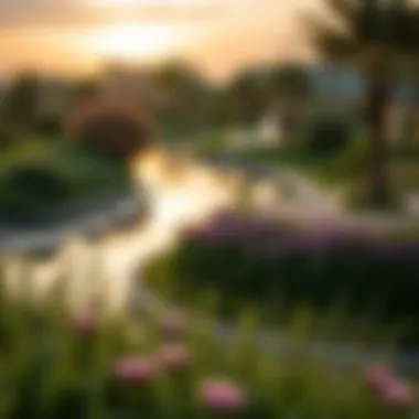 Serene Landscapes Lush landscaping surrounding Kensington Waters