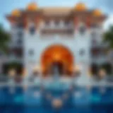 Luxurious exterior view of Khalidia Palace Hotel