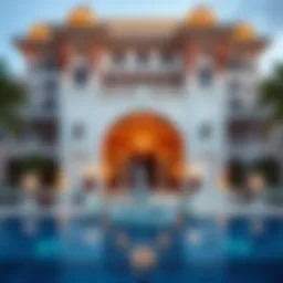Luxurious exterior view of Khalidia Palace Hotel