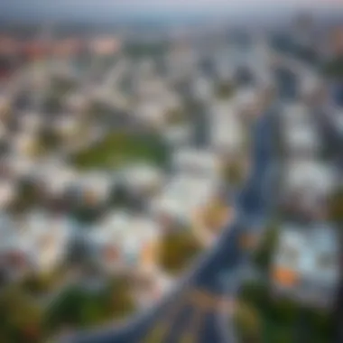 Aerial View of Khalidiya Community Aerial view of Khalidiya community showcasing residential buildings