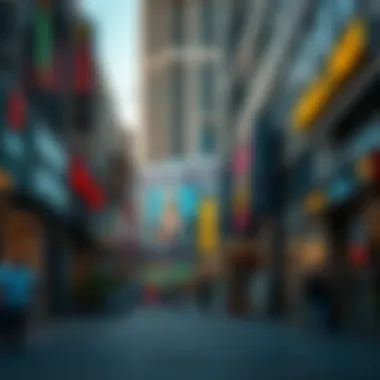 Local shopping area in Khalidiya with vibrant storefronts