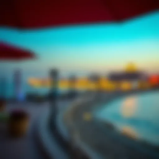 A panoramic view of La Mer Beach showcasing its vibrant atmosphere