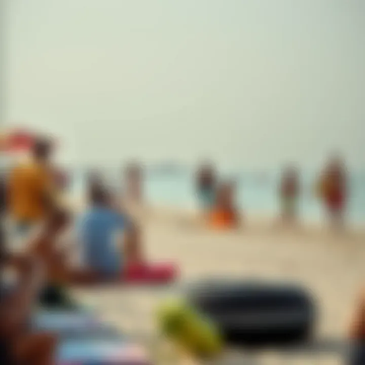 Guests enjoying various leisure activities by the beach