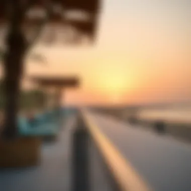 A sunset view highlighting the luxurious ambiance of La Mer