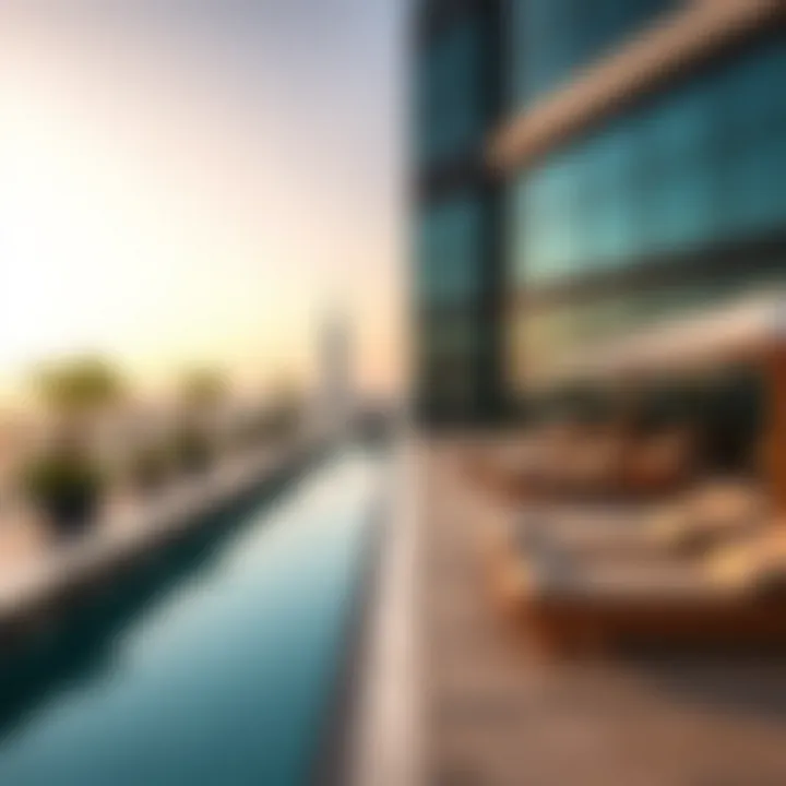 Amenities offered at Lereve Tower including pool and recreational areas