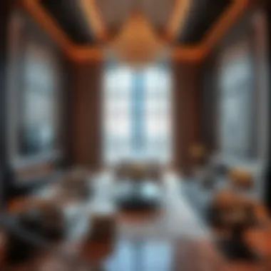 Opulent Living Space Inside Burj Khalifa Luxurious interior of a Burj Khalifa residence