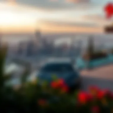 Spectacular view from a Lamborghini Villa overlooking the city