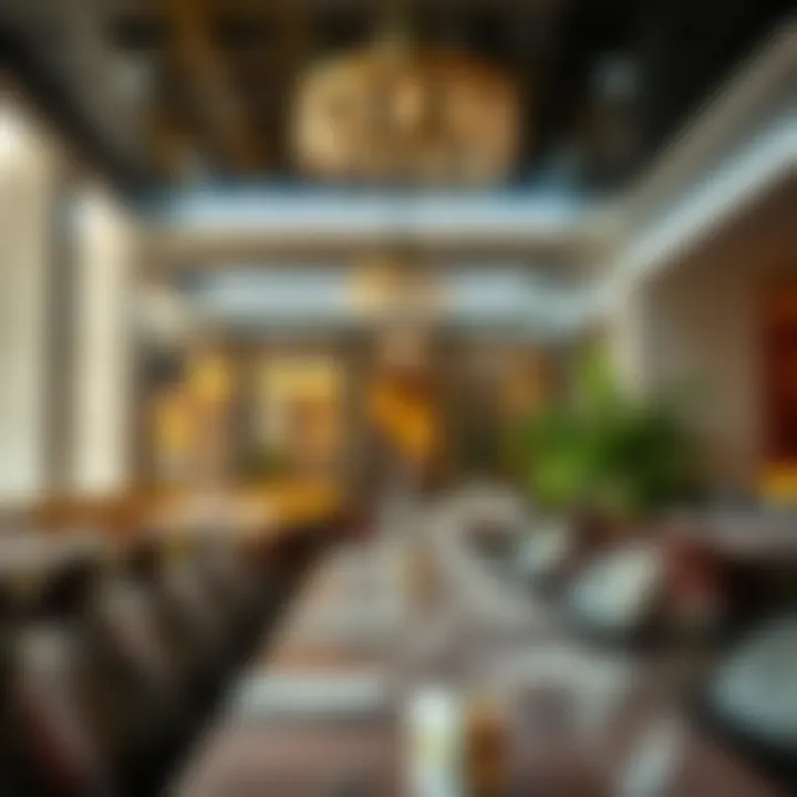 Ambiance of a high-end Indian restaurant