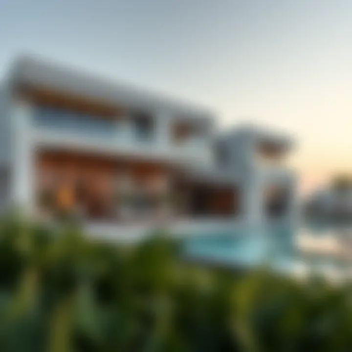 Stunning architectural design of a modern villa in Dubai