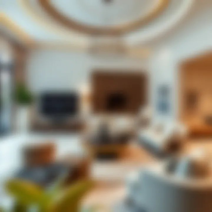 Elegant living room interior of a Dubai villa