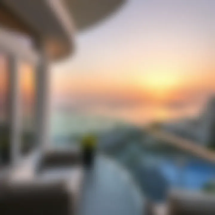 Stunning sunset view from Oceana Residence balcony