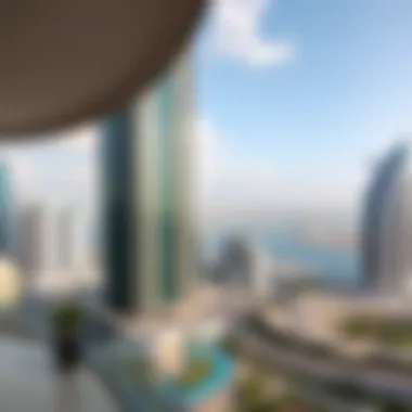 Panoramic view of Business Bay highlighting Ontario Tower's location