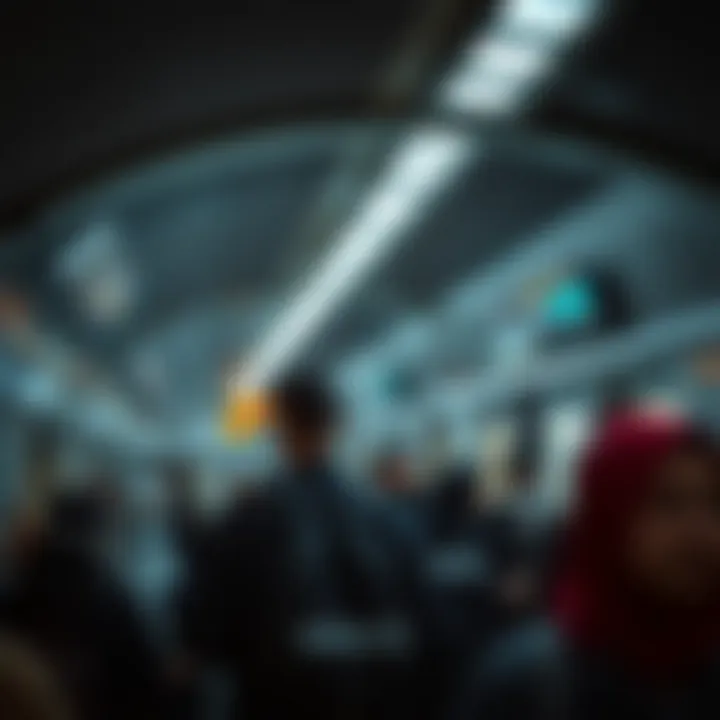 Passengers Boarding the Dubai Metro