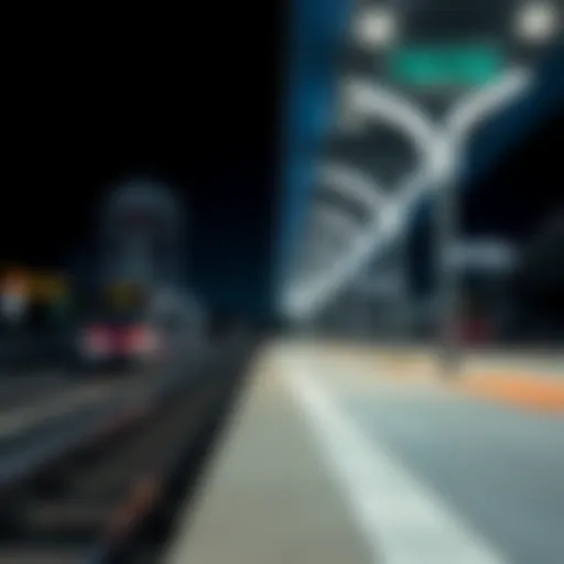 Dubai Metro Station at Night